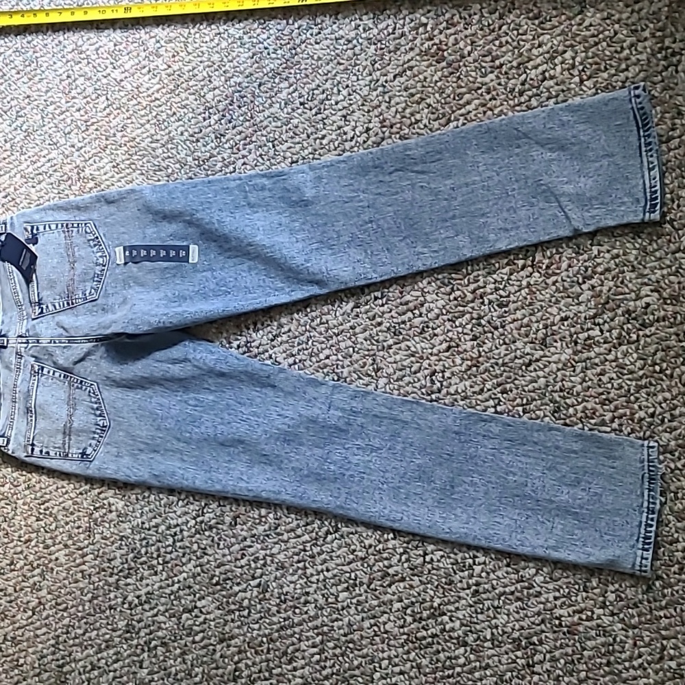 BUFFALO DAVID BITTON WOMENS BLUE HIGH RISE STRAIGHT LEG JEANS SIZE 29